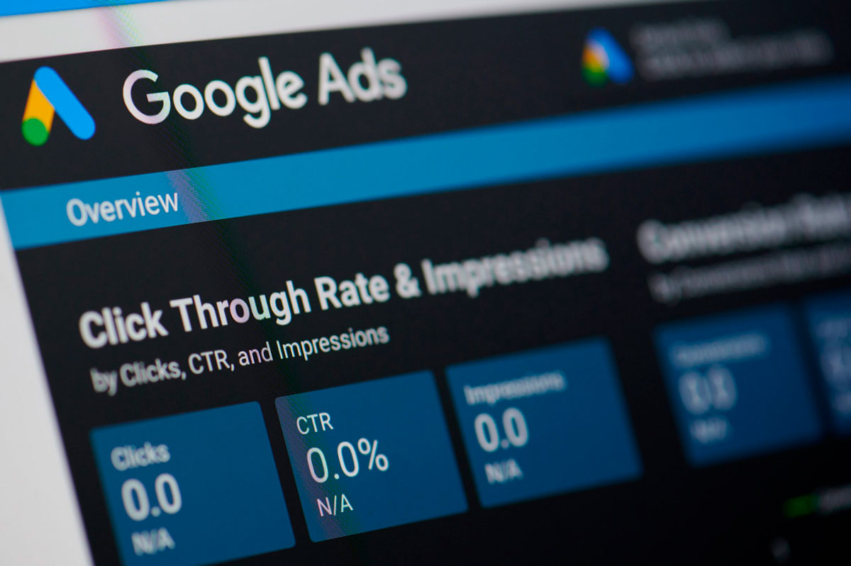 Curso online de Google Ads: panel con métricas de clics, CTR e impresiones para diseñar y medir anuncios