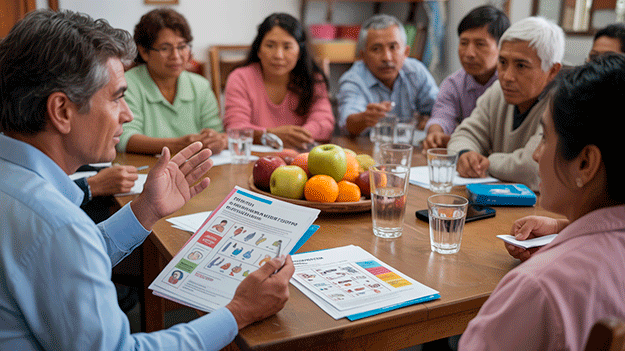Profesionales y público general en Chile participando en curso de salud comunitaria, educación para la salud, prevención, promoción y autocuidado a lo largo del ciclo vital.