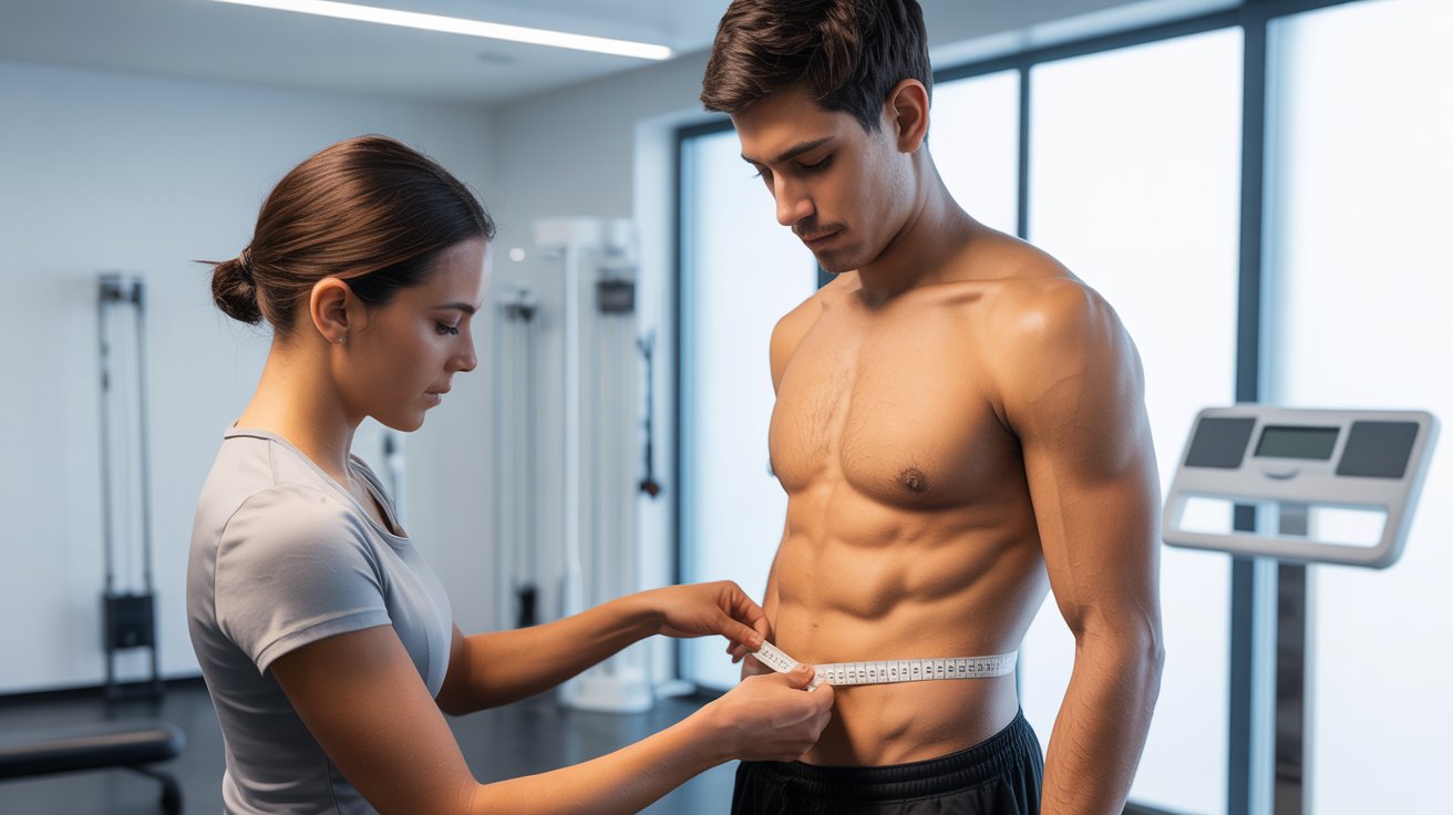 Evaluación de composición corporal mediante medición antropométrica en deportista para valoración nutricional aplicada al ejercicio físico.