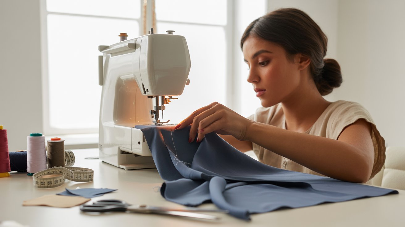 Armado de prendas en máquina de coser con técnicas básicas de confección textil