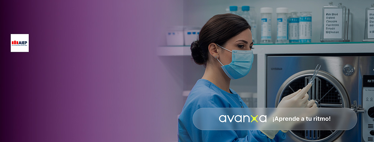 Técnico en enfermería realizando proceso de esterilización con autoclave para prevención de infecciones IAAS en entorno clínico.